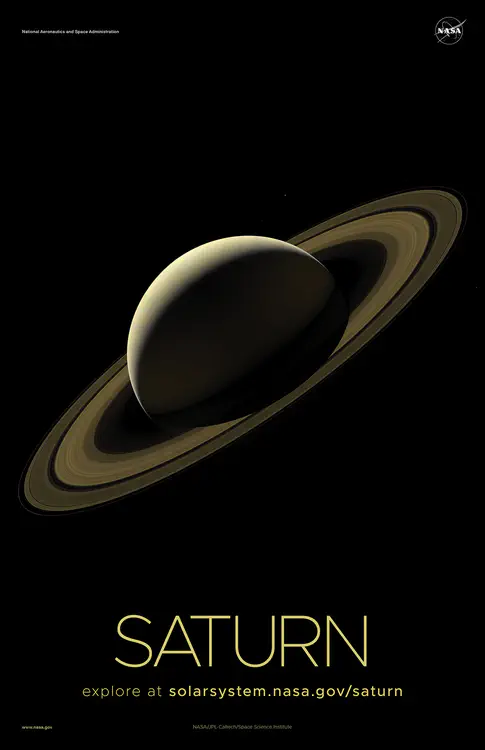 NASA's Cassini spacecraft bid farewell to the Saturnian system by capturing this [last, full mosaic](https://solarsystem.nasa.gov/resources/657/a-farewell-to-saturn/) of Saturn and its rings two days before the spacecraft's dramatic plunge into the planet's atmosphere. Credit: NASA/JPL-Caltech/Space Science Institute ⬇️ High resolution PDF [here](https://solarsystem.nasa.gov/system/downloadable_items/1583_Saturn_A_PDF.zip)